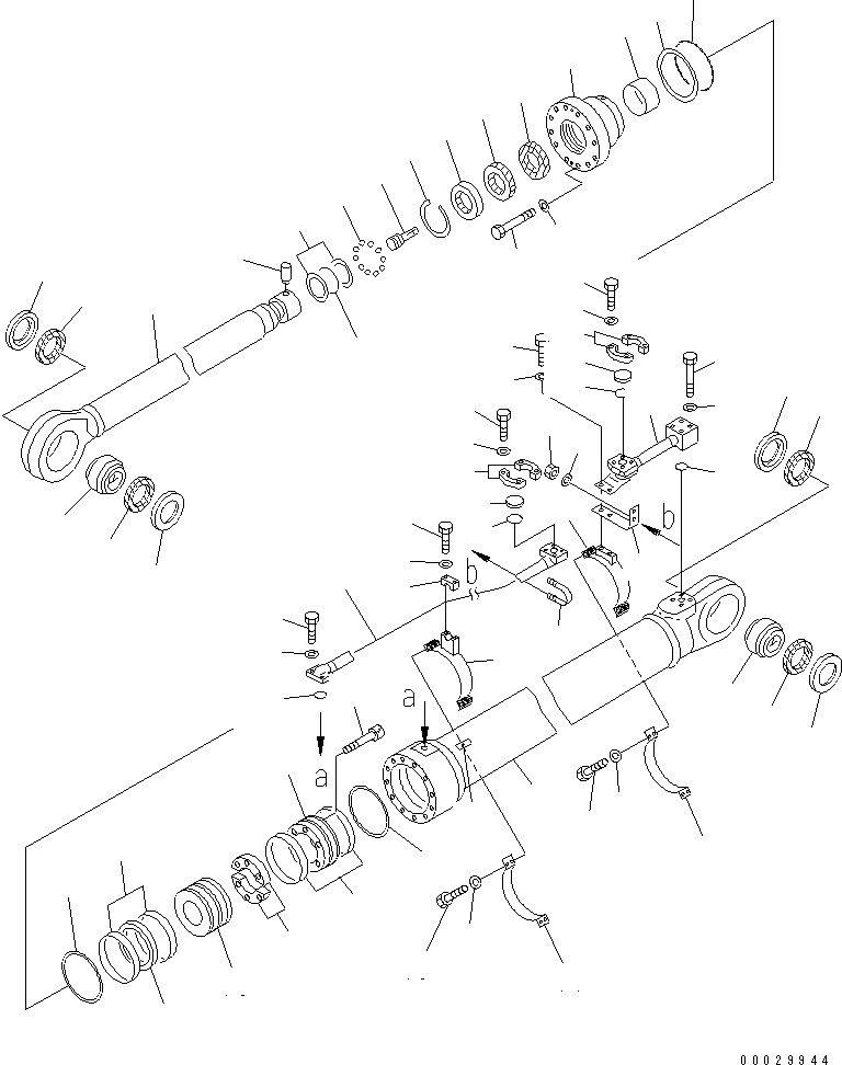 Схема запчастей Komatsu PC1800-6 - ЦИЛИНДР РУКОЯТИ(ВНУТР. ЧАСТИ) (-ЯC СПЕЦ-Я.)(№-) ОСНОВН. КОМПОНЕНТЫ И РЕМКОМПЛЕКТЫ