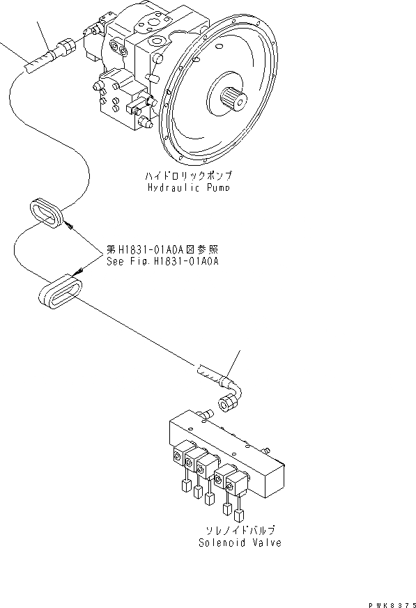 Схема запчастей Komatsu PC180LC-6K - РАСПРЕДЕЛИТ. КЛАПАН ЛИНИЯ (P.P.C. ФИЛЬТР.)(№K-) ГИДРАВЛИКА