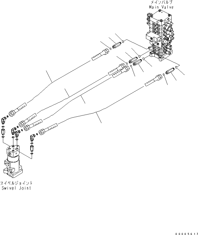 Схема запчастей Komatsu PC180LC-7K - ЛИНИЯ ХОДА ГИДРАВЛИКА