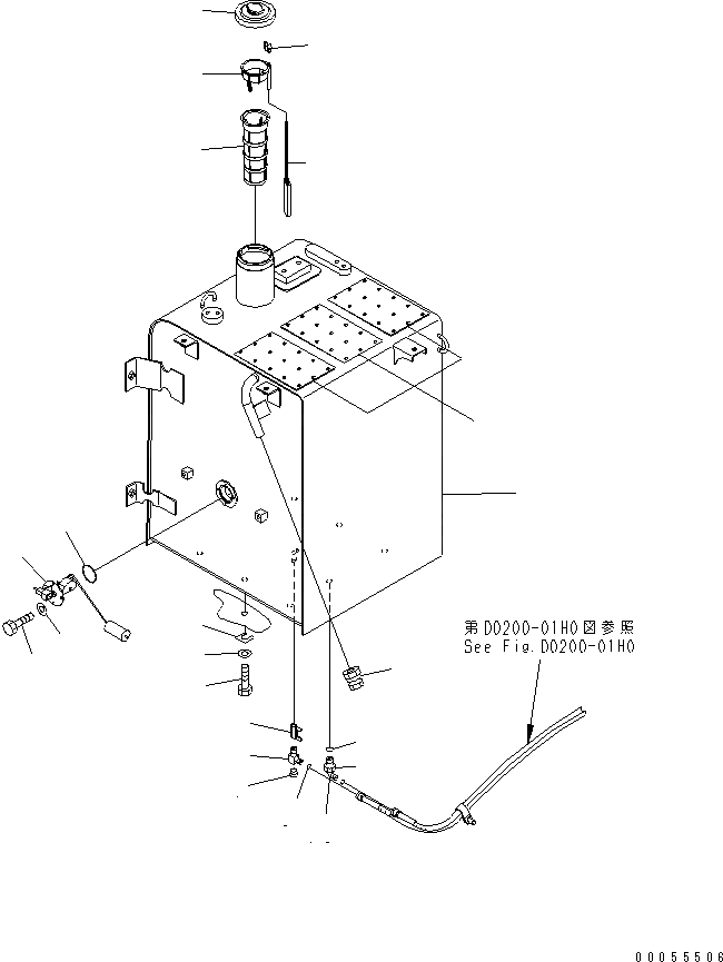 Схема запчастей Komatsu PC180LC-7-E0 - ТОПЛИВН. БАК. (ДЛЯ НАСОС АВТОМАТИЧ. ЗАПРАВКИ) ТОПЛИВН. БАК. AND КОМПОНЕНТЫ