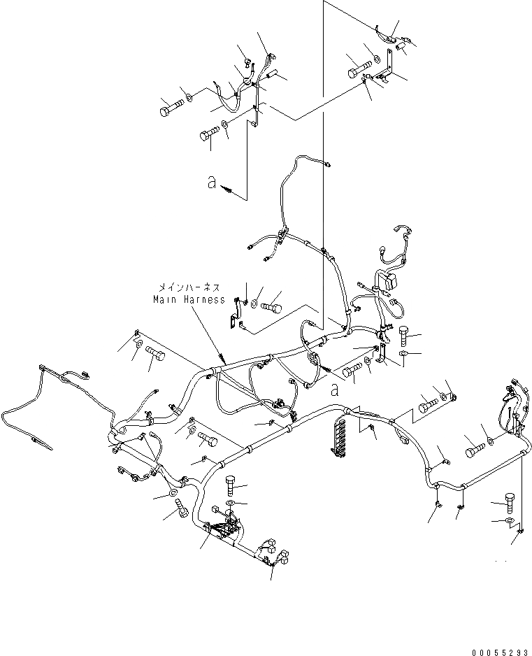 Схема запчастей Komatsu PC180LC-7-E0 - ЭЛЕКТРОПРОВОДКА (ОСНОВН. Э/ПРОВОДКА) (/) ЭЛЕКТРИКА