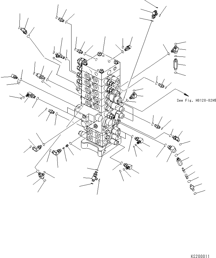 Схема запчастей Komatsu PC180LC-7-E0 - ОСНОВН. КЛАПАН (ДЛЯ 9-СЕКЦИОНН. КЛАПАН) (/) ( АКТУАТОР) (ДЛЯ 2-СЕКЦИОНН. СТРЕЛЫ) (БЫСТРОСЪЕМН. МЕХ-М) ГИДРАВЛИКА