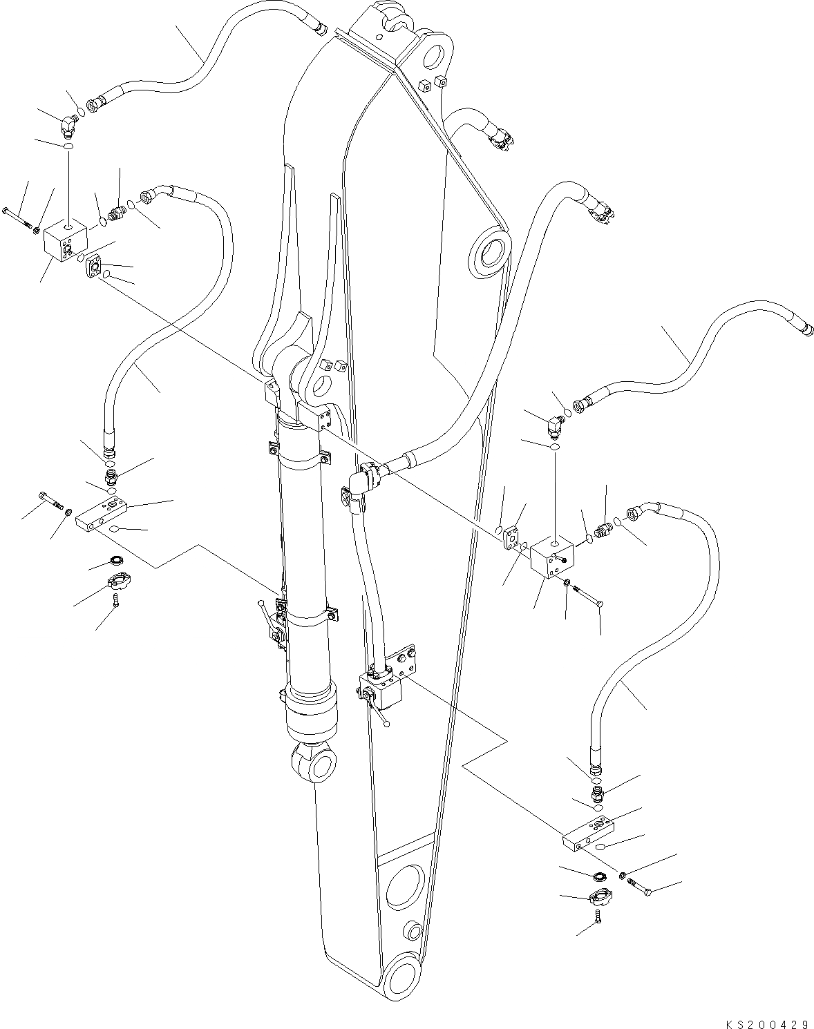 Схема запчастей Komatsu PC180LC-7-E0 - РУКОЯТЬ ( ATT ЛИНИЯ И ГРЕЙФЕРН.) (.M РУКОЯТЬ) РАБОЧЕЕ ОБОРУДОВАНИЕ