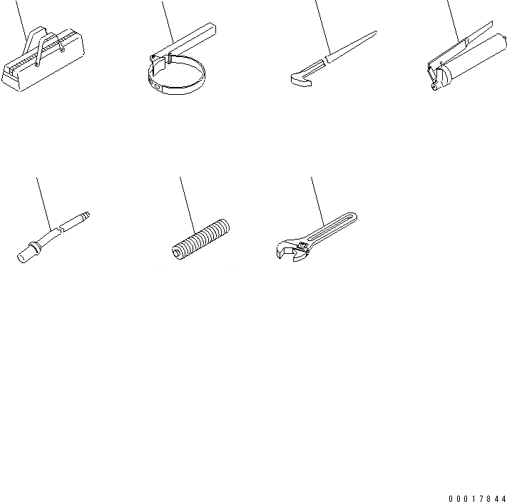 Схема запчастей Komatsu PC180LC-7-E0 - ИНСТРУМЕНТ АКСЕССУАРЫ