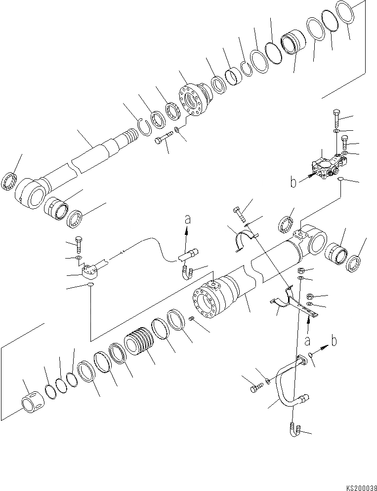Схема запчастей Komatsu PC180LC-7-E0 - СТРЕЛА ГИДРОЦИЛИНДР ПОДЪЕМА (ДЛЯ 2-СЕКЦИОНН. СТРЕЛЫ) (ПРАВ.) ОСНОВН. КОМПОНЕНТЫ И РЕМКОМПЛЕКТЫ