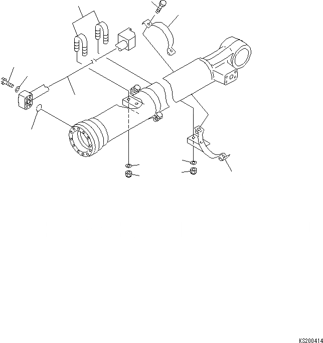 Схема запчастей Komatsu PC180LC-7-E0 - ЦИЛИНДР КОВША (ДЛЯ ГРЕЙФЕРН. ТРУБЫ) ОСНОВН. КОМПОНЕНТЫ И РЕМКОМПЛЕКТЫ