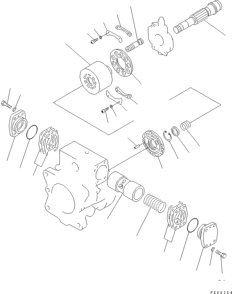 Схема запчастей Komatsu PC180LC-5K - ГИДР. НАСОС. (НАСОС SUB В СБОРЕ /) (/) УПРАВЛ-Е РАБОЧИМ ОБОРУДОВАНИЕМ