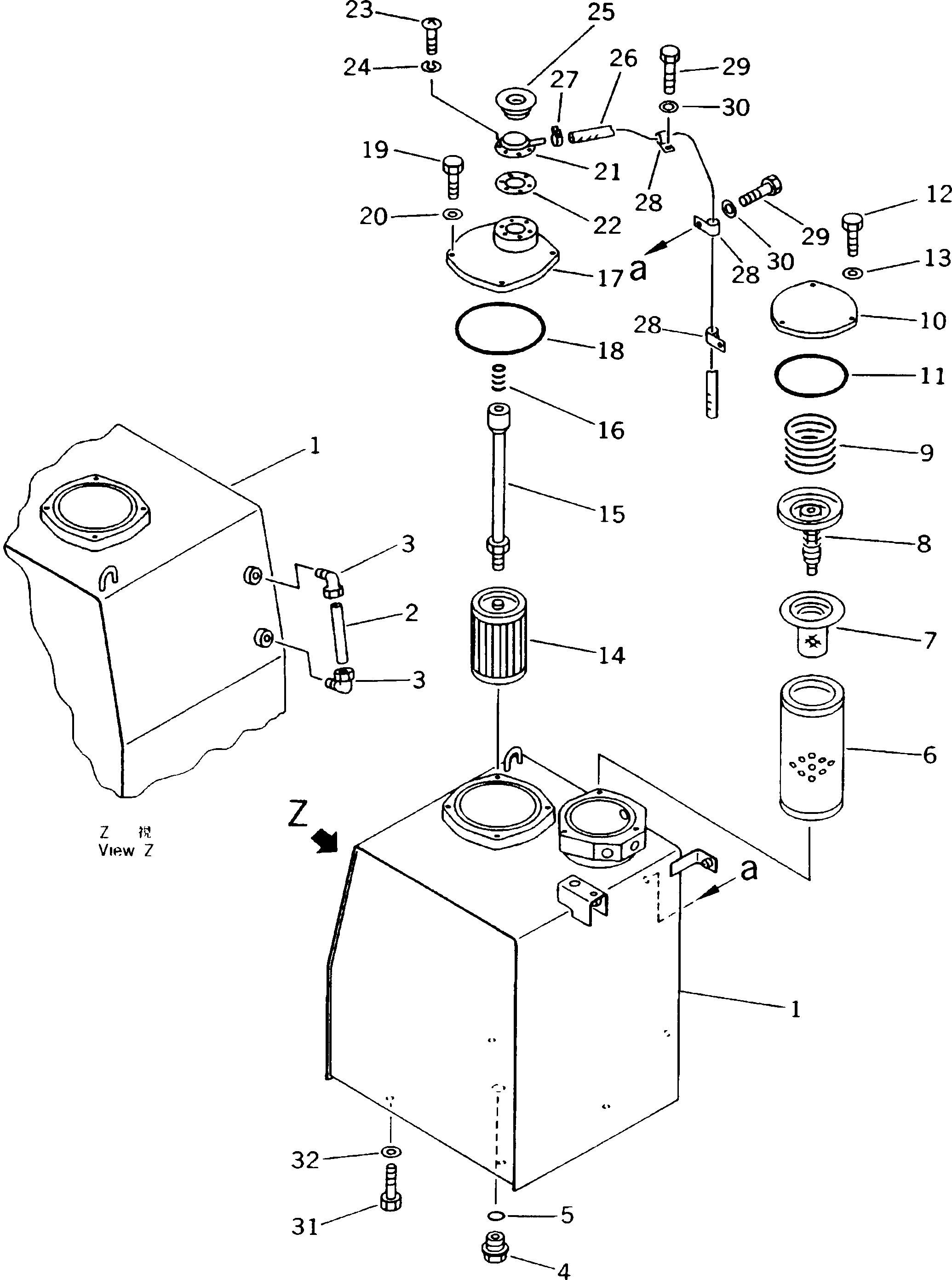 Схема запчастей Komatsu PC180LLC-5K - ГИДР. БАК. УПРАВЛ-Е РАБОЧИМ ОБОРУДОВАНИЕМ