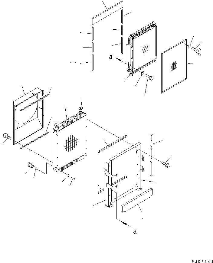 Схема запчастей Komatsu PC180NLC-6K - ОХЛАЖД-Е (РАДИАТОР) (ЖЕСТК. ОХЛАДИТЕЛЬ)(№K-K9) СИСТЕМА ОХЛАЖДЕНИЯ