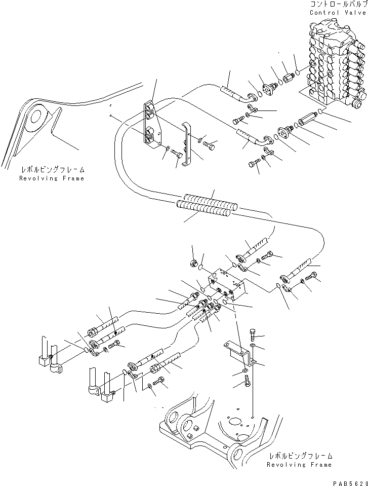 Схема запчастей Komatsu PC180NLC-6K - ГИДРОЛИНИЯ СТРЕЛЫ (ДЛЯ 2-СЕКЦИОНН. СТРЕЛЫ)(№K-K999) ГИДРАВЛИКА