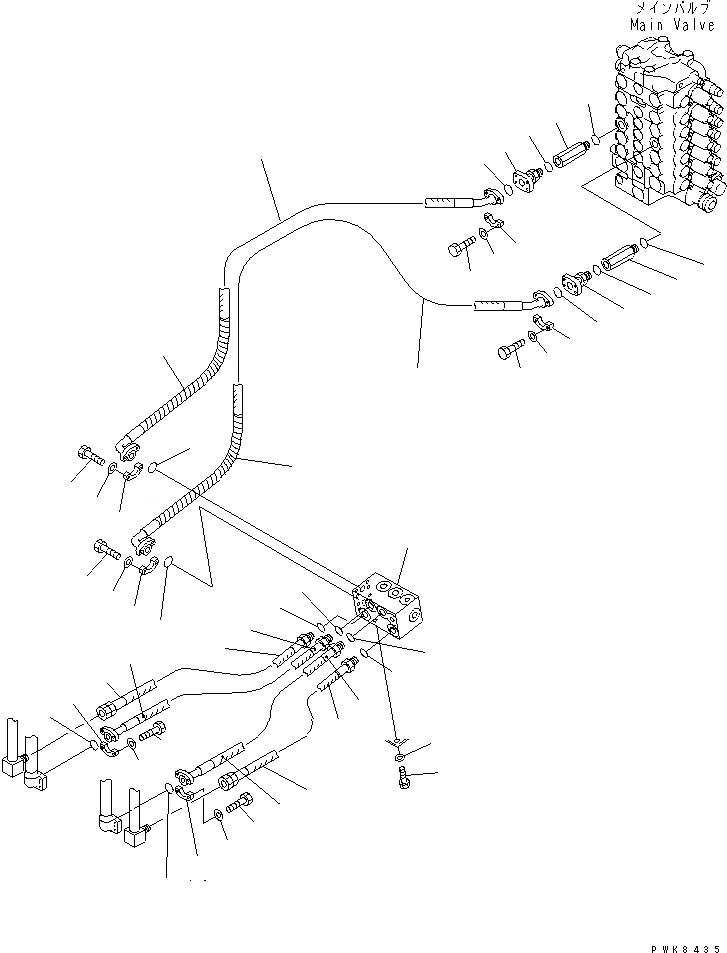 Схема запчастей Komatsu PC180NLC-6K - ГИДРОЛИНИЯ СТРЕЛЫ(№K-) ГИДРАВЛИКА