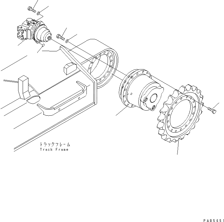 Схема запчастей Komatsu PC180NLC-6K - КОНЕЧНАЯ ПЕРЕДАЧА И МОТОР ХОДА НИЖНЯЯ ГИДРОЛИНИЯ И ЛИНИЯ ХОДА