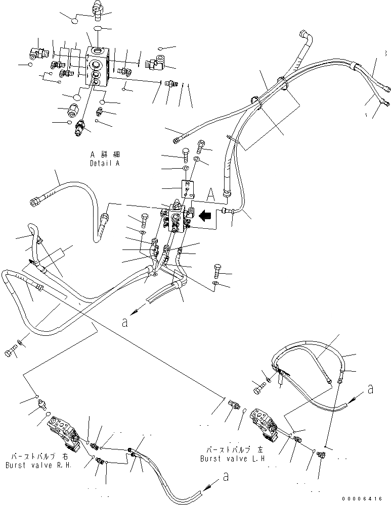 Схема запчастей Komatsu PC180NLC-7K - КЛАПАН ПЕРЕГРУЗКИ СТРЕЛЫ (СТРЕЛА И РУКОЯТЬ) (ШАССИ) ГИДРАВЛИКА