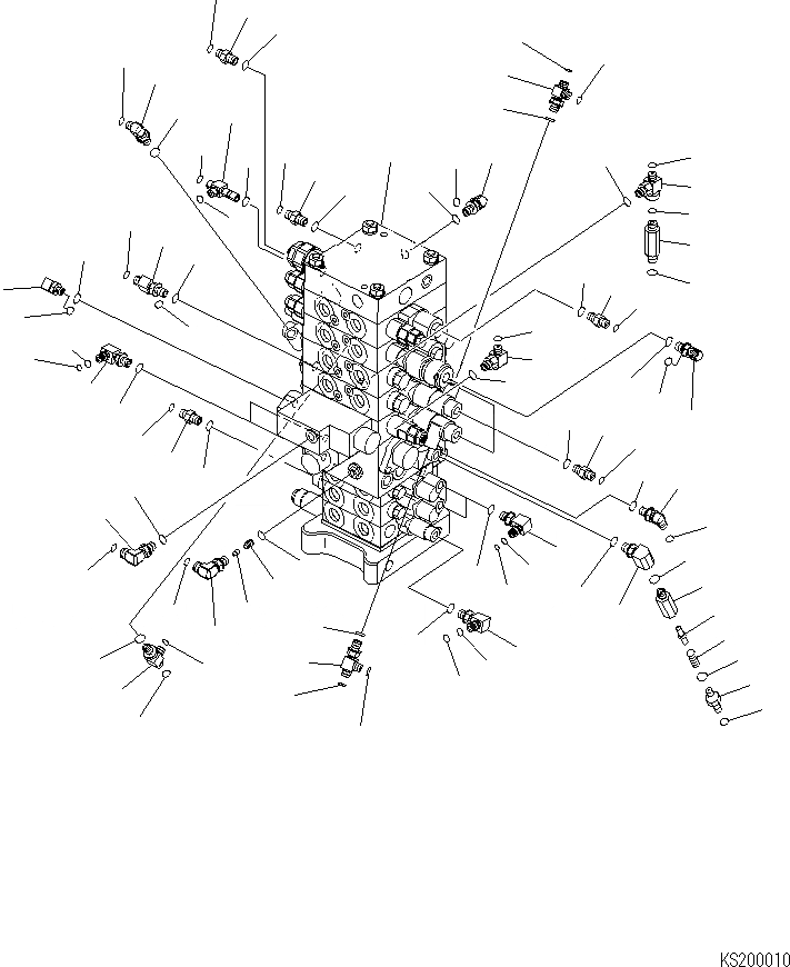 Схема запчастей Komatsu PC180NLC-7-E0 - ОСНОВН. КЛАПАН (ДЛЯ 8-СЕКЦИОНН. КЛАПАН) ( АКТУАТОР) (ДЛЯ 2-СЕКЦИОНН. СТРЕЛЫ) (БЫСТРОСЪЕМН. МЕХ-М) ГИДРАВЛИКА