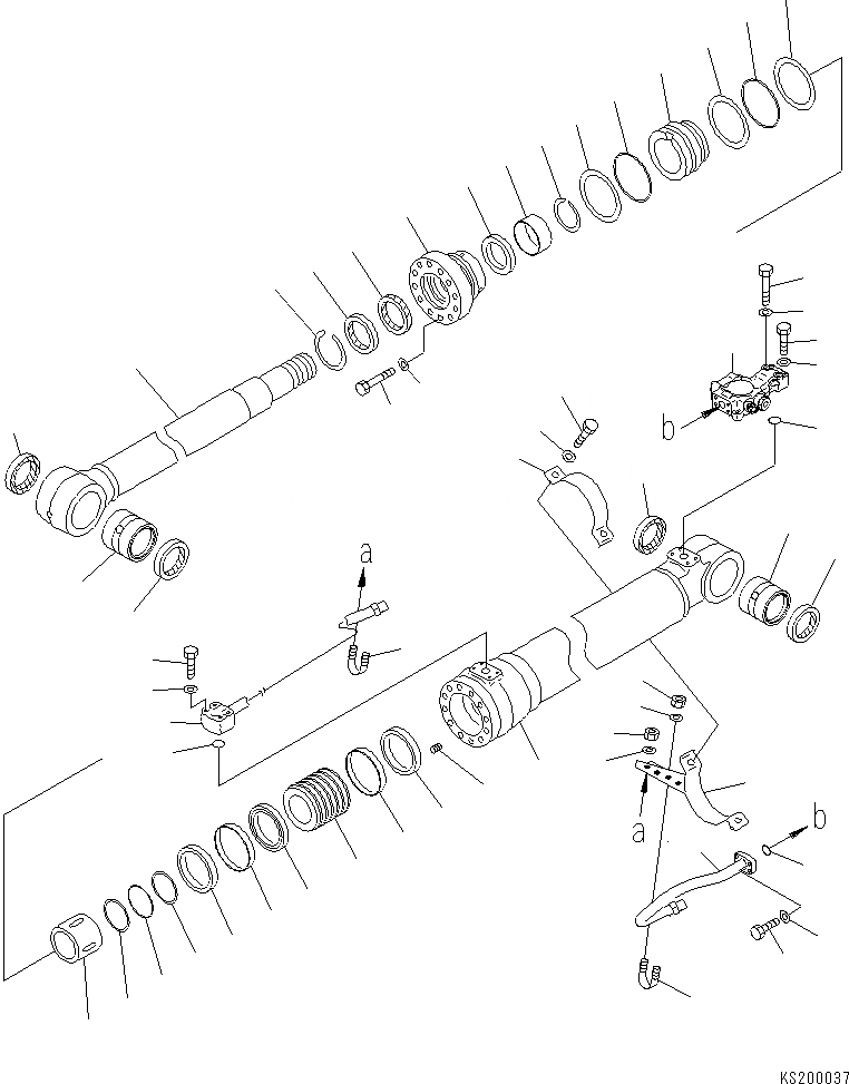 Схема запчастей Komatsu PC180NLC-7-E0 - СТРЕЛА ГИДРОЦИЛИНДР ПОДЪЕМА (ДЛЯ 2-СЕКЦИОНН. СТРЕЛЫ) (ЛЕВ.) ОСНОВН. КОМПОНЕНТЫ И РЕМКОМПЛЕКТЫ