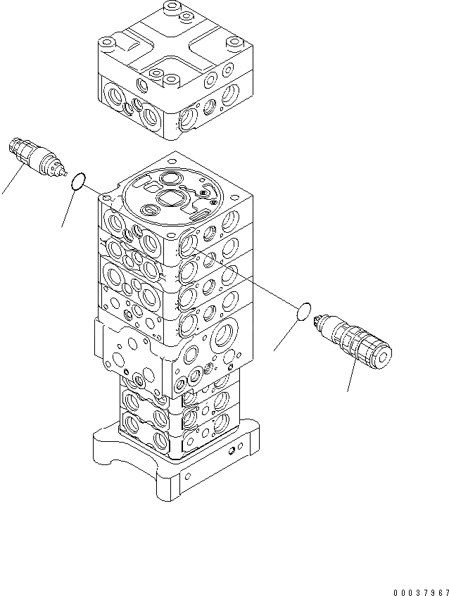 Схема запчастей Komatsu PC180NLC-7-E0 - ОСНОВН. КЛАПАН (8-КЛАПАН) (8/) ОСНОВН. КОМПОНЕНТЫ И РЕМКОМПЛЕКТЫ