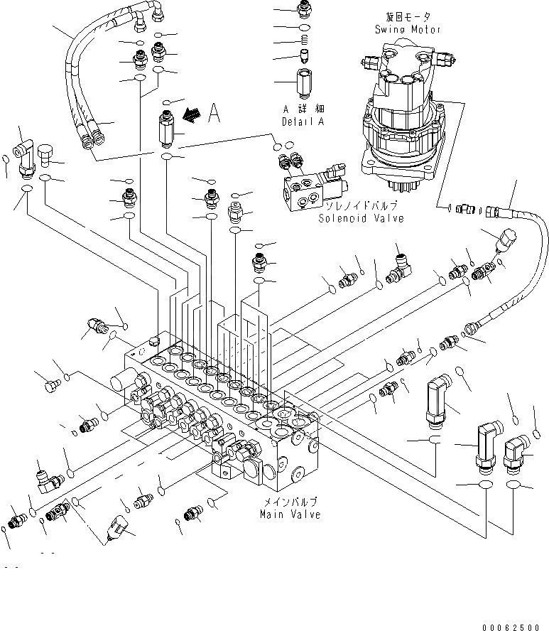Схема запчастей Komatsu PC18MR-2 - ОСНОВН. КЛАПАН (СОЕДИНИТЕЛЬН. ЧАСТИ) (ГИДРОМОЛОТ РУКОЯТЬ) (С СИГНАЛ ХОДА) (РЕГУЛЯТОР) ГИДРАВЛИКА