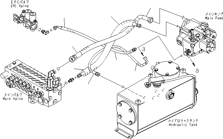 Схема запчастей Komatsu PC18MR-2 - ЛИНИЯ ПОДАЧИ ГИДРАВЛИКА