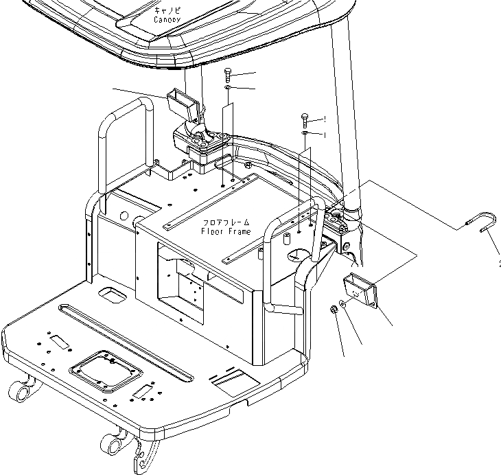Схема запчастей Komatsu PC18MR-2 - РЕМЕНЬ БЕЗОПАСНОСТИ ДЕРЖАТЕЛЬ ( INCH) (КРОМЕ ЯПОН.) КАБИНА ОПЕРАТОРА И СИСТЕМА УПРАВЛЕНИЯ
