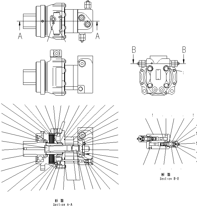 Схема запчастей Komatsu PC18MR-2 - МОТОР ПОВОРОТА (ВНУТР. ЧАСТИ) ПОВОРОТН. КРУГ И КОМПОНЕНТЫ