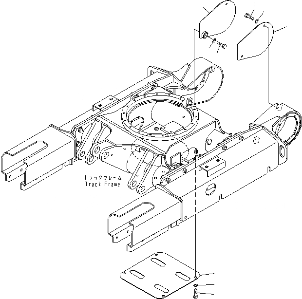 Схема запчастей Komatsu PC18MR-2 - КРЫШКИ (РЕГУЛЯТОР) ХОДОВАЯ