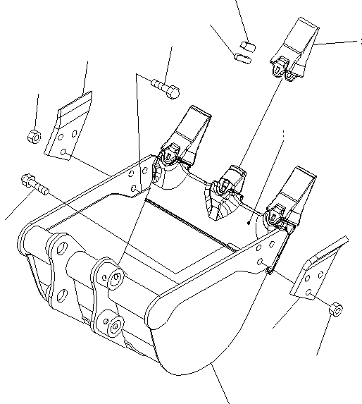 Схема запчастей Komatsu PC18MR-2 - КОВШ¤ .M (MINI .M) MM ШИР. РАБОЧЕЕ ОБОРУДОВАНИЕ