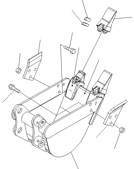 Схема запчастей Komatsu PC18MR-2 - КОВШ¤ .8M (MINI .M) MM ШИР. РАБОЧЕЕ ОБОРУДОВАНИЕ