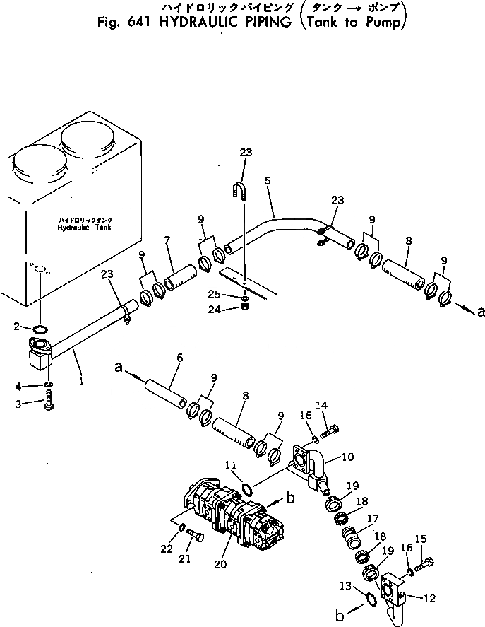 Схема запчастей Komatsu PC20-3 - ГИДРОЛИНИЯ (ИЗ БАКА В НАСОС) ГИДРАВЛИКА