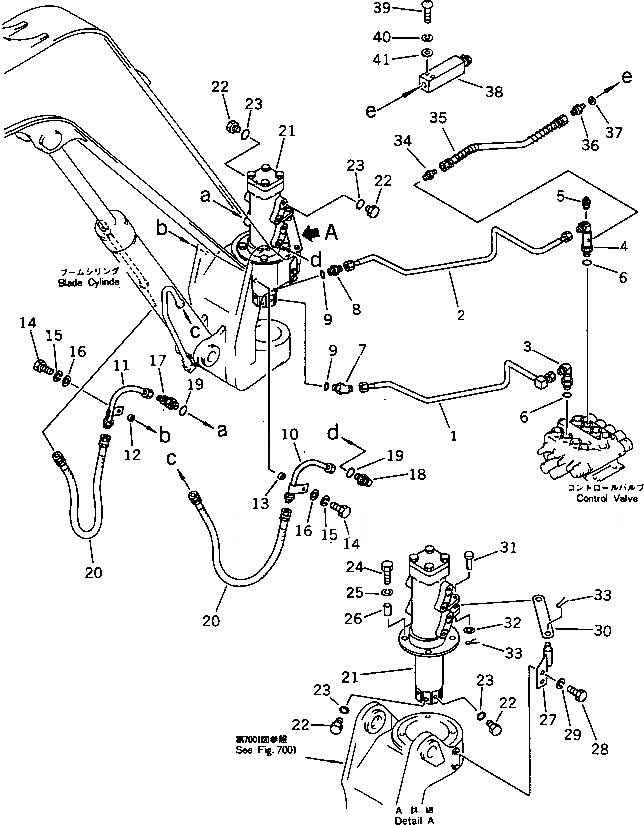 Схема запчастей Komatsu PC20-5 - ГИДРОЛИНИЯ (КЛАПАН TO/FROM ЦИЛИНДР СТРЕЛЫ) (TBG.СПЕЦ-Я.) МАРКИРОВКА¤ ИНСТРУМЕНТ И РЕМКОМПЛЕКТЫ