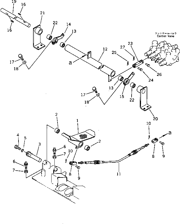Схема запчастей Komatsu PC20-5 - ПЕДАЛЬ УПРАВЛ-Я (США СПЕЦ-Я.) (С НАВЕСН. ОБОРУД ТРУБЫ) МАРКИРОВКА¤ ИНСТРУМЕНТ И РЕМКОМПЛЕКТЫ