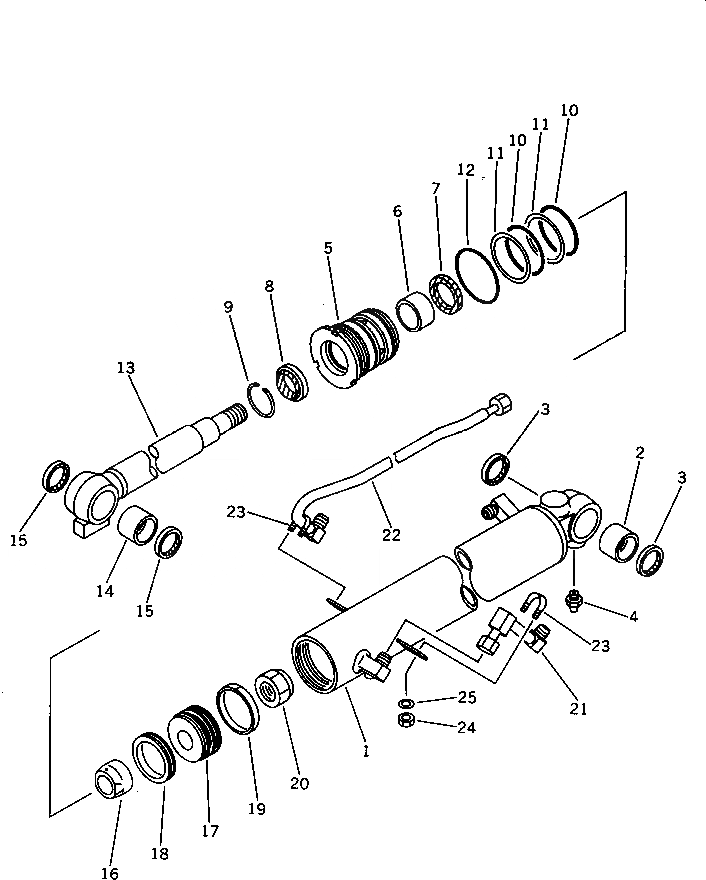 Схема запчастей Komatsu PC20-6 - ЦИЛИНДР СТРЕЛЫ(ДЛЯ НАВЕСА) РАБОЧЕЕ ОБОРУДОВАНИЕ