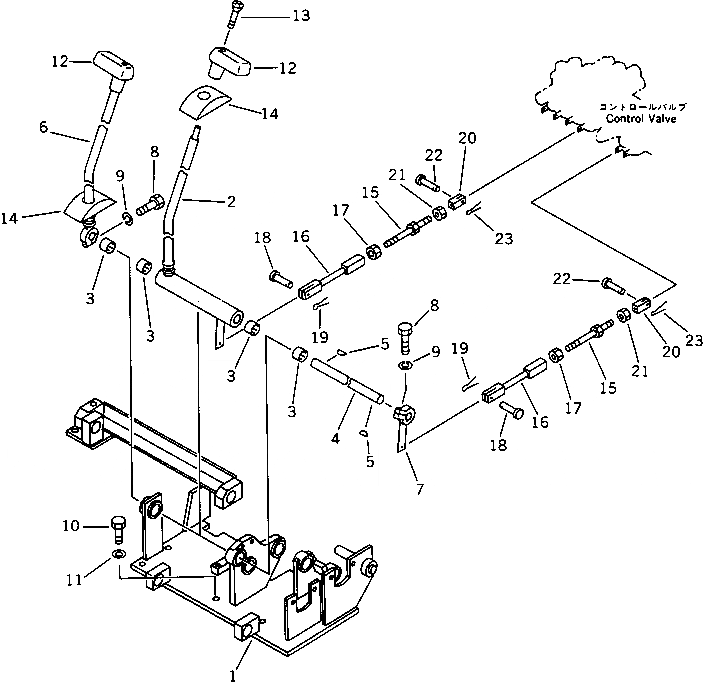 Схема запчастей Komatsu PC20-6 - РЫЧАГ УПРАВЛ-Я ХОДОМ (/) ( WAY SHIFT PATTERN СПЕЦ-Я.)(№9-) СИСТЕМА УПРАВЛЕНИЯ И ОСНОВНАЯ РАМА