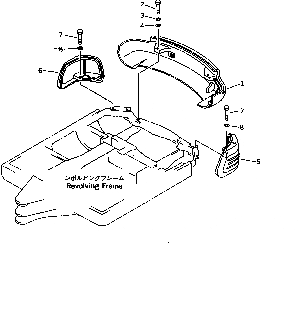 Схема запчастей Komatsu PC20-7 - ПРОТИВОВЕС (ДЛЯ ЗАДН. ПРОТЕКТОР) ЧАСТИ КОРПУСА