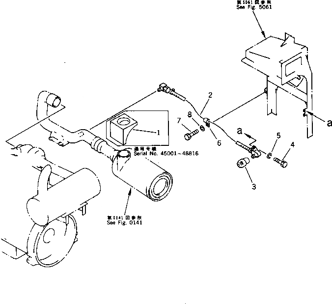 Схема запчастей Komatsu PC200-5C - ВОЗДУХООЧИСТИТЕЛЬ СОЕДИН-Е КОМПОНЕНТЫ ДВИГАТЕЛЯ И ЭЛЕКТРИКА
