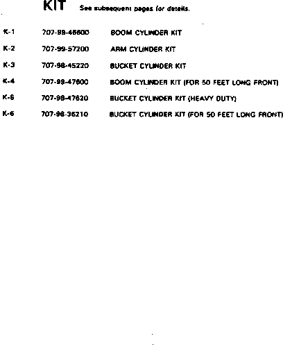 Схема запчастей Komatsu PC200-5C - КОМПЛЕКТ МАРКИРОВКА¤ ИНСТРУМЕНТ И РЕМКОМПЛЕКТЫ