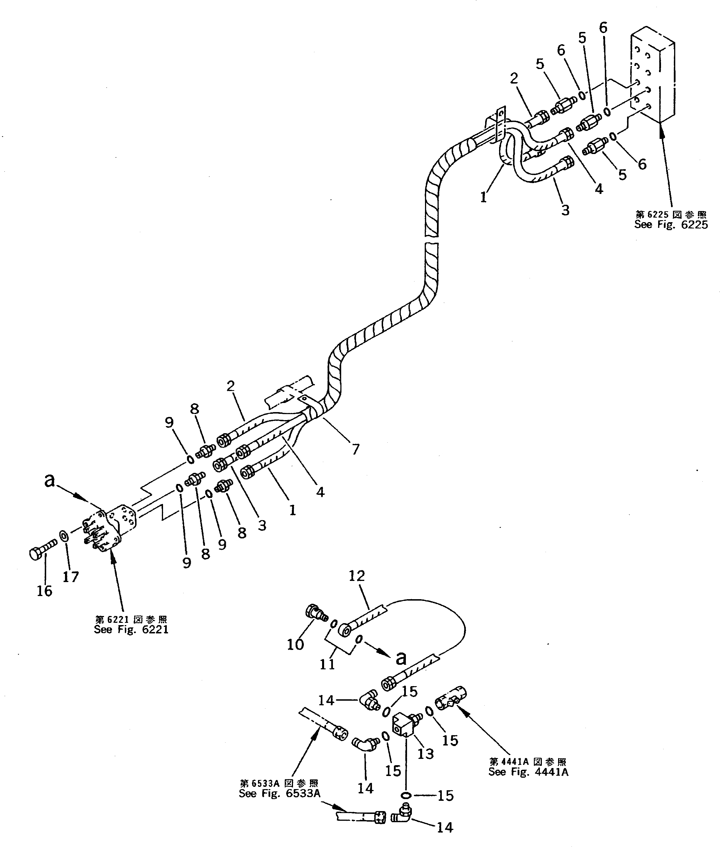 Схема запчастей Komatsu PC200-5S - P.P.C. КЛАПАН ТРУБЫ (КЛАПАН ХОДА РРС TO/FROM РАСПРЕДЕЛИТ. КЛАПАН) (ДЛЯ УДЛИНН. РЫЧАГ УПРАВЛ-Е) УПРАВЛ-Е РАБОЧИМ ОБОРУДОВАНИЕМ