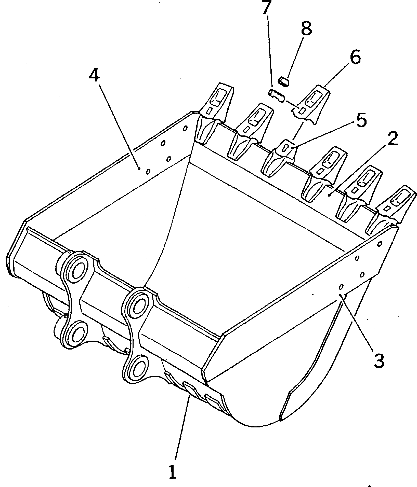 Схема запчастей Komatsu PC200-5S - ЦИЛИНДР КОВША (ДЛЯ .8M SUPER КОРОТК. РУКОЯТЬ) РАБОЧЕЕ ОБОРУДОВАНИЕ