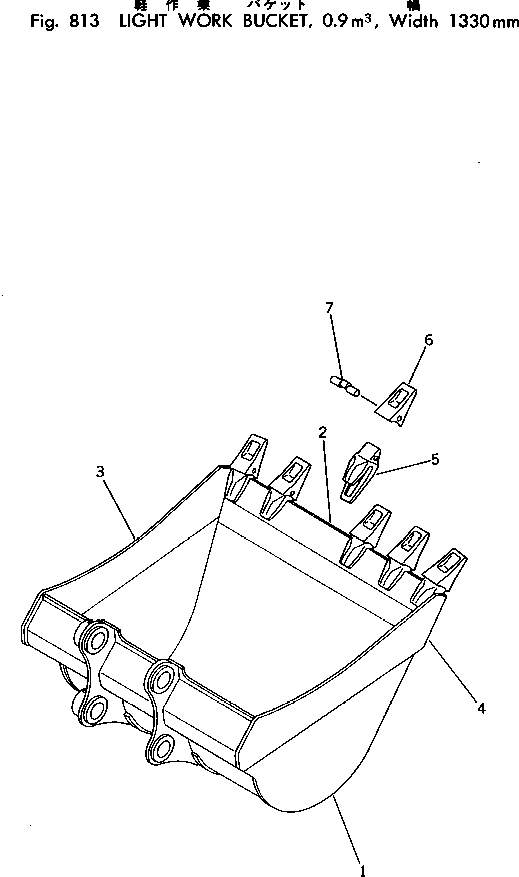 Схема запчастей Komatsu PC200-2 - LIGHT РАБОЧ. КОВШ¤ .9M¤ MM ОПЦИОННЫЕ КОМПОНЕНТЫ