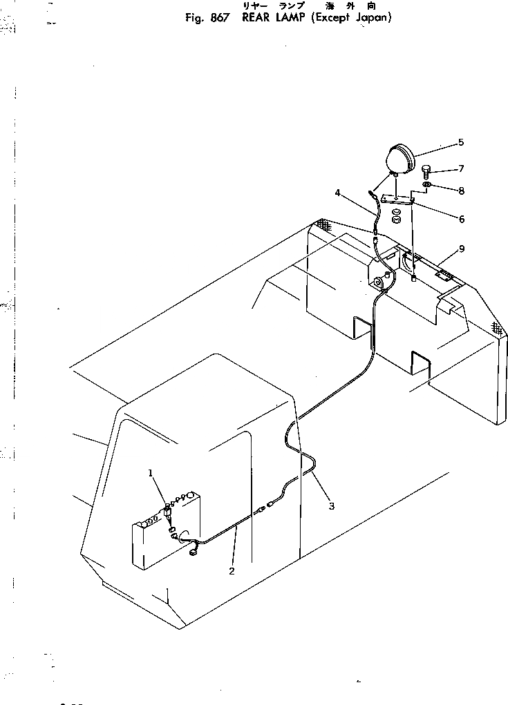 Схема запчастей Komatsu PC200-2 - ЗАДН. ОСВЕЩЕНИЕ (E.J.) ОПЦИОННЫЕ КОМПОНЕНТЫ