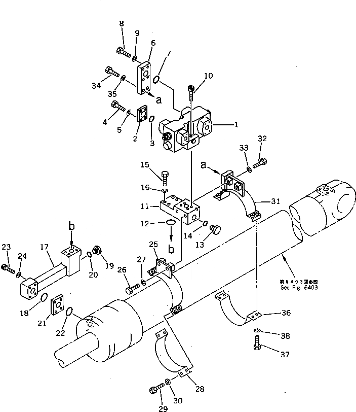 Схема запчастей Komatsu PC200-3 - ЦИЛИНДР РУКОЯТИЗАКРЫВАЮЩИЙ КЛАПАН(REXROTH) (ДЛЯ HEAD ) (КРОМЕ ЯПОН.) ОПЦИОННЫЕ КОМПОНЕНТЫ