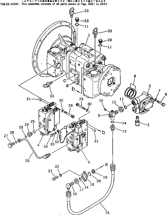 Схема запчастей Komatsu PC200-3 - ГИДРАВЛ ПОРШЕНЬ НАСОС (/) (С -STAGE SELECTOR MODE OLSS)(№-987) УПРАВЛ-Е РАБОЧИМ ОБОРУДОВАНИЕМ