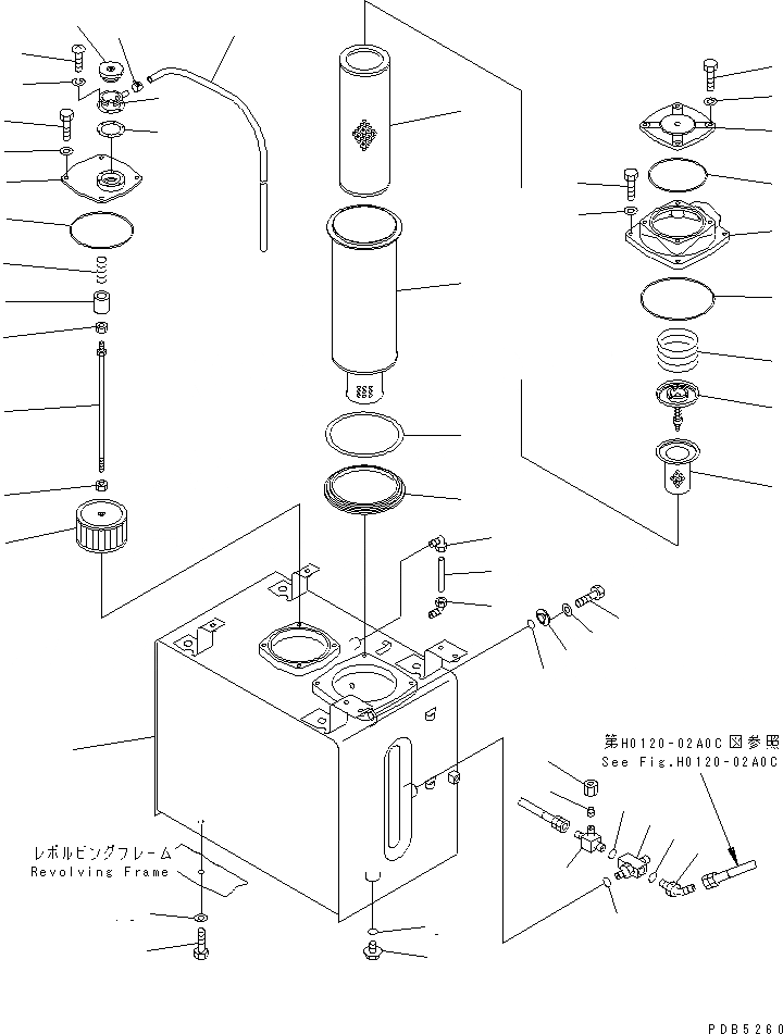 Схема запчастей Komatsu PC200-6Z - ГИДР. БАК. (БЕЗ ДАТЧИКА)(№9999-9) ГИДРАВЛИКА