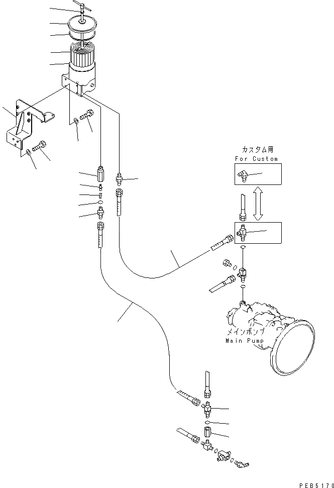 Схема запчастей Komatsu PC200-6Z - ФИЛЬТР. КОМПЛЕКТ (BY-PASS ФИЛЬТР.)(№8-9) ГИДРАВЛИКА