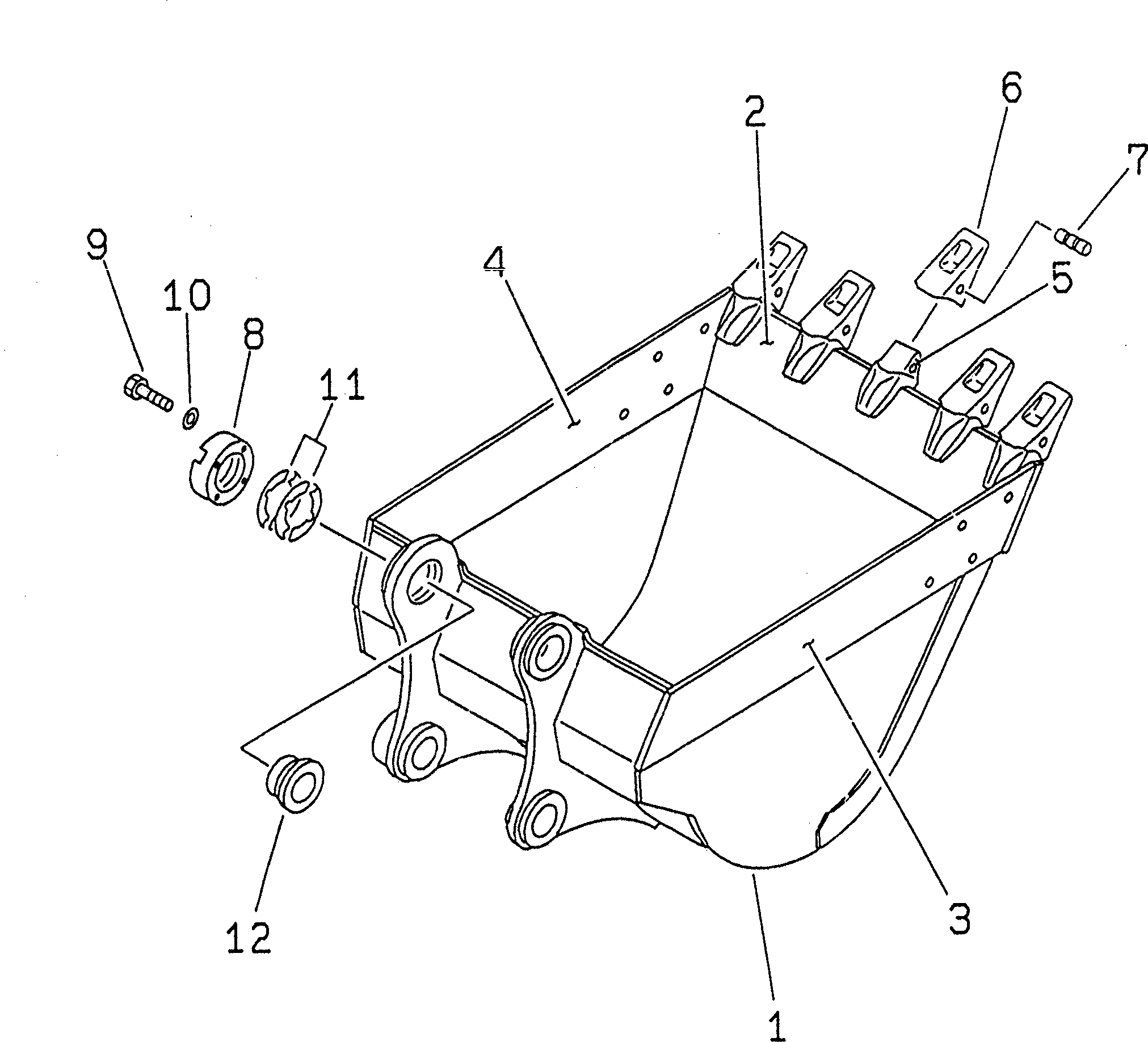 Схема запчастей Komatsu PC200-6Z - КОВШ¤ .9M (CECE .8M)¤ MM (ГОРИЗОНТАЛЬН. ПАЛЕЦ) (С РЕГУЛЯТОРОМ)(№8-9998) РАБОЧЕЕ ОБОРУДОВАНИЕ
