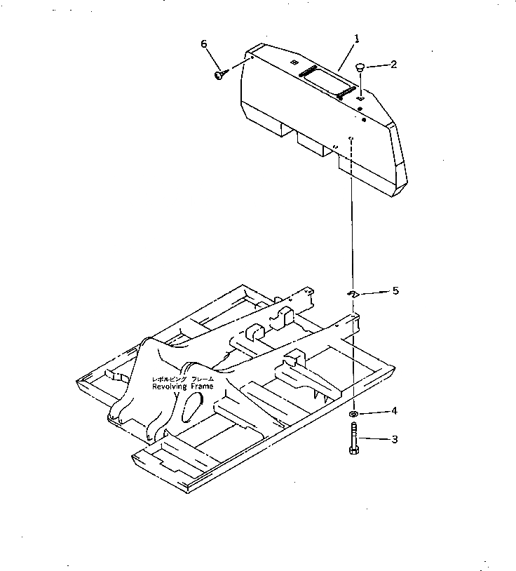 Схема запчастей Komatsu PC200-5 - ПРОТИВОВЕС (С ПОВОРОТН. МИГАЮЩ. СИГНАЛ) (№79-79¤89-) СИСТЕМА УПРАВЛЕНИЯ И ОСНОВНАЯ РАМА