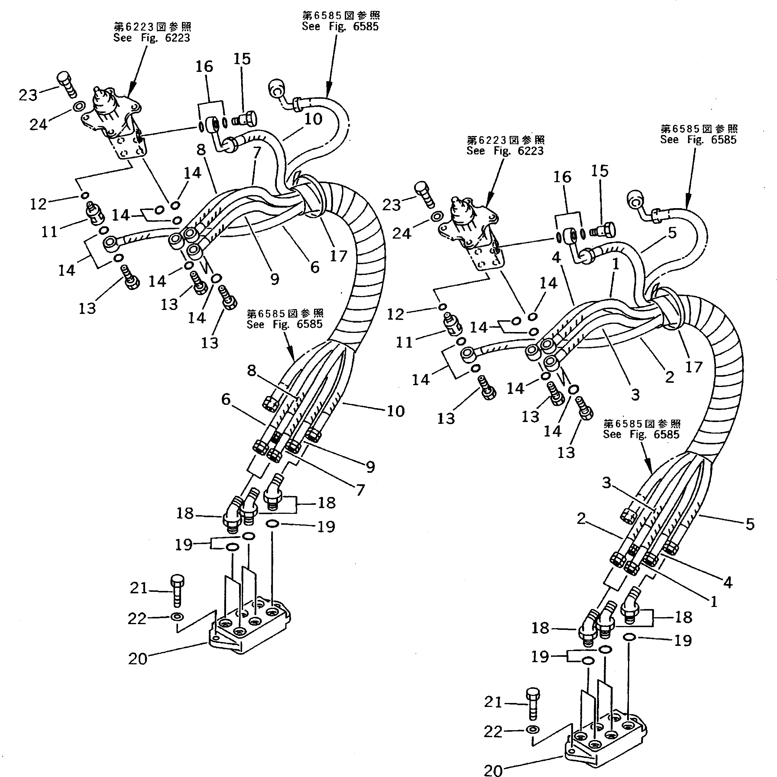 Схема запчастей Komatsu PC200-5 - КЛАПАН PPCТРУБЫ (КЛАПАН PPCTO БЛОК) (WRIST УПРАВЛ-Е) (№-78¤79-88) УПРАВЛ-Е РАБОЧИМ ОБОРУДОВАНИЕМ