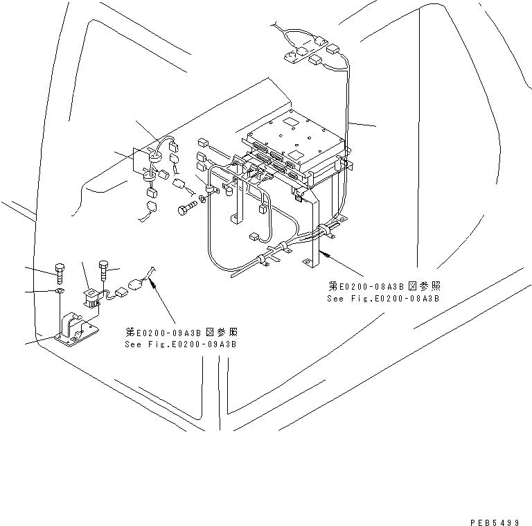 Схема запчастей Komatsu PC200-6H - ЭЛЕКТРОПРОВОДКА (EPC КОНТРОЛЛЕР Э/ПРОВОДКА)(№9-) ЭЛЕКТРИКА