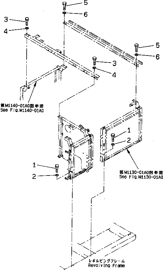 Схема запчастей Komatsu PC200-6H - ЛЕВ. ДВЕРЬ (ЧАСТИ Д/УСТАНОВКИ) (КАБИНА)(№8-9) ЧАСТИ КОРПУСА