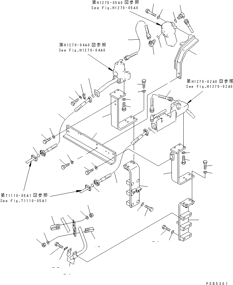 Схема запчастей Komatsu PC200-6 - НАВЕСНОЕ ОБОРУД-Е ( АКТУАТОР) (ВОЗВРАТ. ЛИНИЯ)(№9-7) ГИДРАВЛИКА