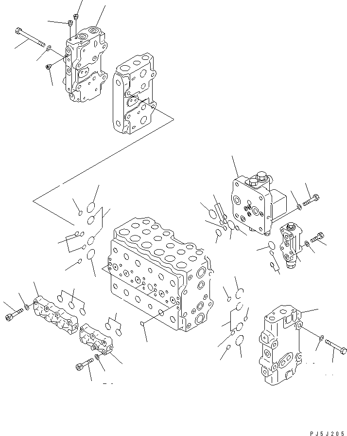 Схема запчастей Komatsu PC200-6 - ОСНОВН. КЛАПАН (-АКТУАТОР) (/)(№8-899) ОСНОВН. КОМПОНЕНТЫ И РЕМКОМПЛЕКТЫ